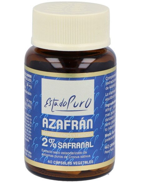 Azafran 2% Safranal 40Cap. Estado Puro