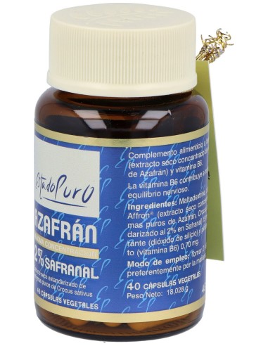 Azafran 2% Safranal 40Cap. Estado Puro