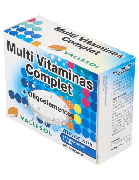 Vallesol Multivit Complet + Oligoelementos 24 Comp Efevervescent