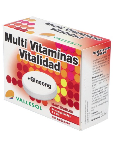 Vallesol Multivit+ Ginseng 24Comp Masticables