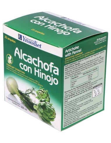 Ynsadiet Alcachofa Con Hinojo 20Ampollas