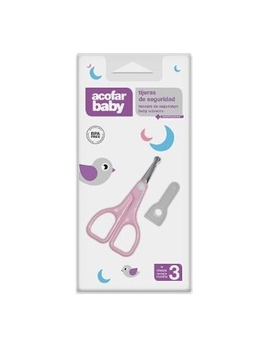 Acofarbaby Tijeras De Seguridad Rosa