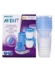 Avent Recipientes Para Leche Materna 5X180Ml + 5 Tapas