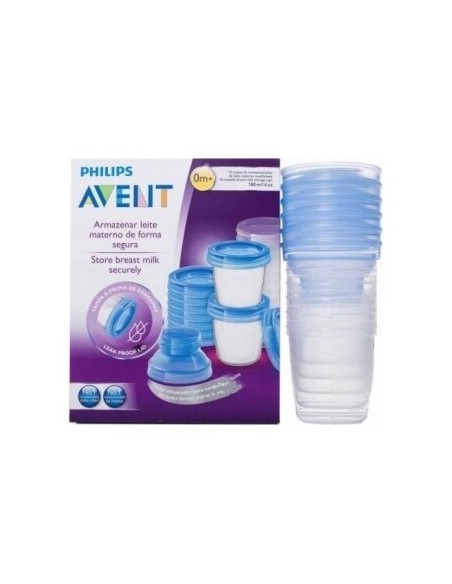 Avent Recipientes Para Leche Materna 5X180Ml + 5 Tapas