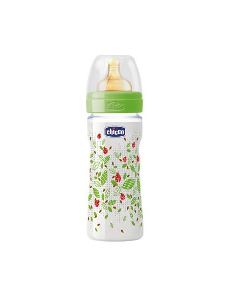 Chicco® Biberón Plástico Boca Ancha Flujo Regulable 250Ml