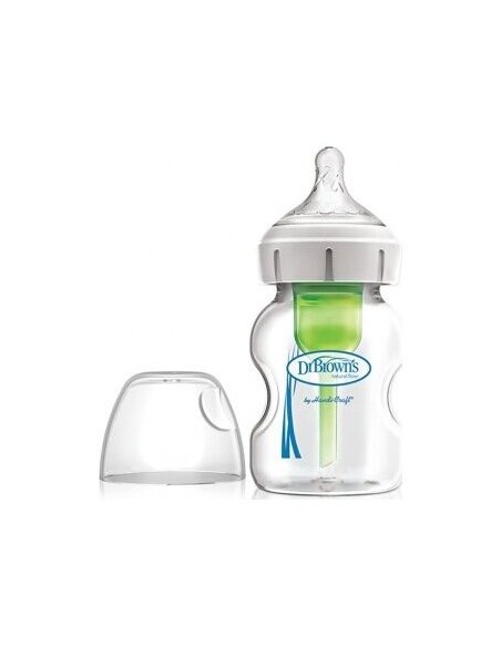 Dr Brown´S Biberón Natural 0 Bpa Vidrio Anticólico Tetina  Silicona 120Ml 1Ud