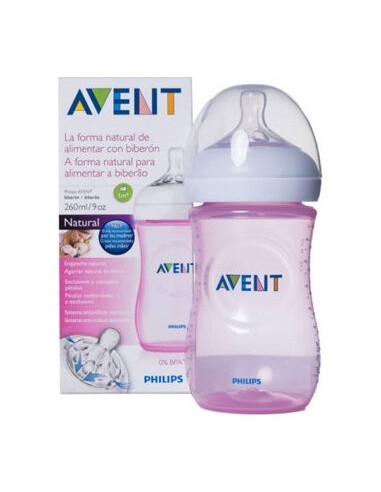 Avent Biberon Pp Natural Rosa 260Ml