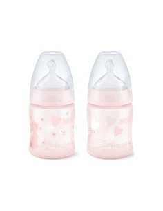 Nuk Biberón Rose Tetina Silicona Talla 1 Orificio M 150Ml