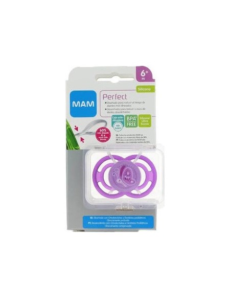Mam Perfect Dento-Flex Chupete Silicona +6 Meses 1Ud