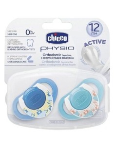Chicco® Chupete Physio Air Azul Caucho 12 Meses + 2Uds