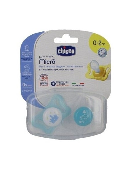 Chicco® Physio Air Chupete Caucho Azul 0M+ 2Uds