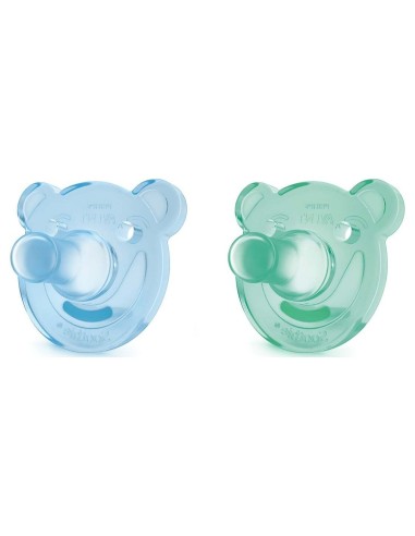 Avent Chupete Soothie Todo Silicona Azul-Verde...