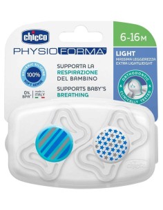 Chicco Chupete Silicona Physio Light Ortodontico Azul...