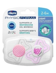 Chicco Chupete Silicona Physio Light Ortodontico Rosa 2-6...