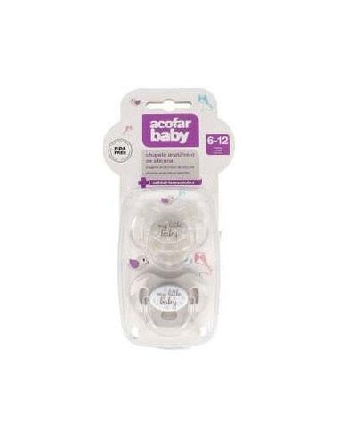 Acofarbaby Chupete Silicona Piedra 12M