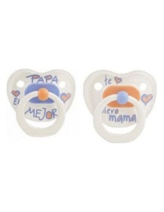 Bibi Papa/Mama Chupete Silicona Color Pastel 1Ud