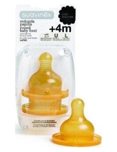 Suavinex®  Tetina Látex Boca Ancha Papilla 4M+ 2Uds
