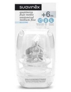 Suavinex®  Tetina Silicona Boca Ancha Flujo Lento +0...