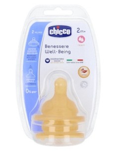 Chicco® Tetina Fisiológica Caucho Flujo Rápido 2Uds
