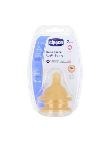 Chicco® Tetina Fisiológica Caucho Flujo Rápido...