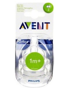 Avent Tetina Silicona Flujo Recién Nacido 0M+ 2Uds