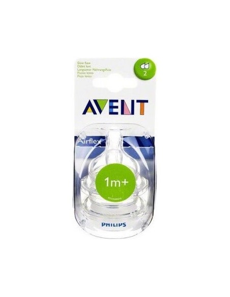 Avent Tetina Silicona Flujo Recién Nacido 0M+ 2Uds