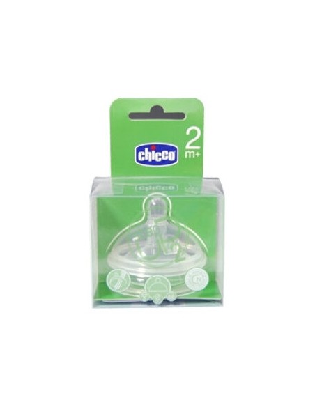 Chicco® Tetina Step Up 2 Tetina Silicona Boca Ancha Flujo Regulable 2Uds