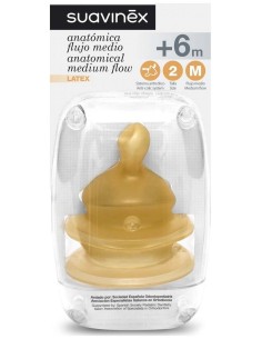 Suavinex®  Tetina Anatómica Látex Boca Ancha Orificio M...