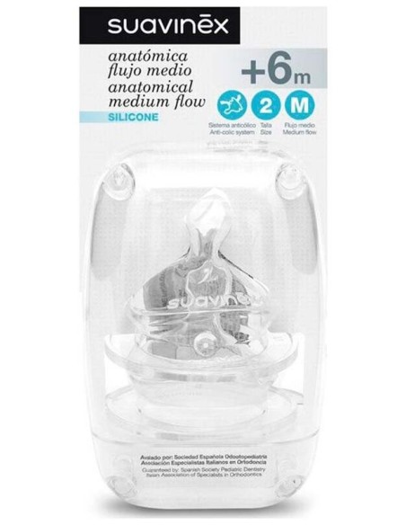 Suavinex Tetina Silicona Anatomica  T2M 2 U