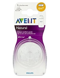Avent Tetina Natural Flujo Rapido 2 Unid