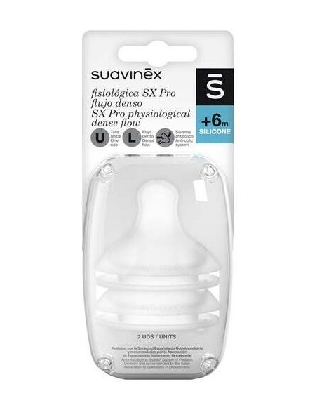 Suavinex Tetina Silicona Fisiologica Flujo L 2Uds
