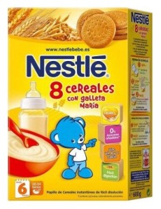 Nestlé Papilla 8 Cereales Y Galleta María 600G