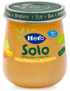 Hero Baby Solo Pera Platano Y Zanahoria 120G