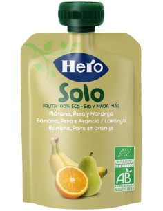 Hero Baby Solo Platano Pera Y Naranja 100G