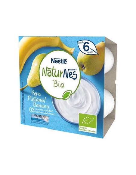 Nestle Naturnes Bio Pera Platano 4X90G