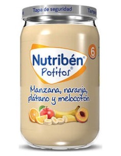 Nutriben Potito Manzana Naranja Platano Y Melocoton 235 Gr