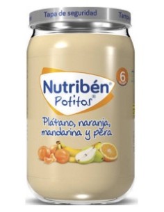 Nutriben Platano Naranja Mandarina Y Pera Potito 235 G