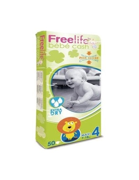 Bebé Cash Freelife Pañales Talla 4 50Uds