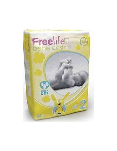 Bebé Cash Freelife Pañales Talla 2 56Uds
