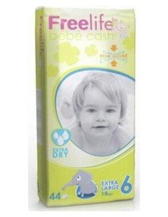 Freelife Cash 6 Pañal Bebé Extra Large +18Kg 44Uds
