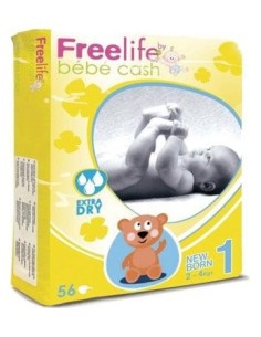 Freelife Cash 1 Pañal Bebé Recién Nacido 2-4Kg 28Uds