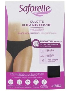 Saforelle Culotte Ultra Absorbente Negro Talla L