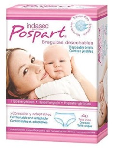 Indasec® Pospart Braguitas Desechables T-Única 4Uds