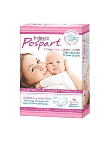 Indasec® Pospart Braguitas Desechables T-Única...