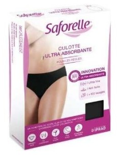 Saforelle Culotte Ultra Absorbente Negro Talla S
