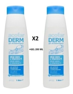 Acofarderm Pack Gel Aloe 2X1L +Gel 200Ml