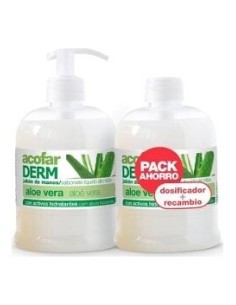 Acofarderm Pack Jabon+Recambi Aloe 2X500