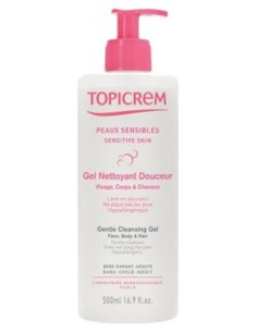 Topicrem Gel Limpiador Suave Cuerpo Y Cabello 500Ml