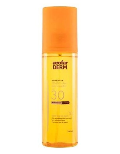 Acofarderm Spf 30 Aceite Seco Bronceador 200Ml