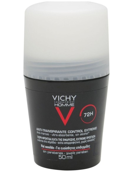 Vichy Homme Desodorante Regulación Intensa 72H Roll On 50Ml